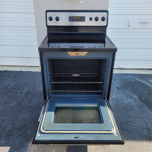 GE stainless steel stove with self cleaning oven $350