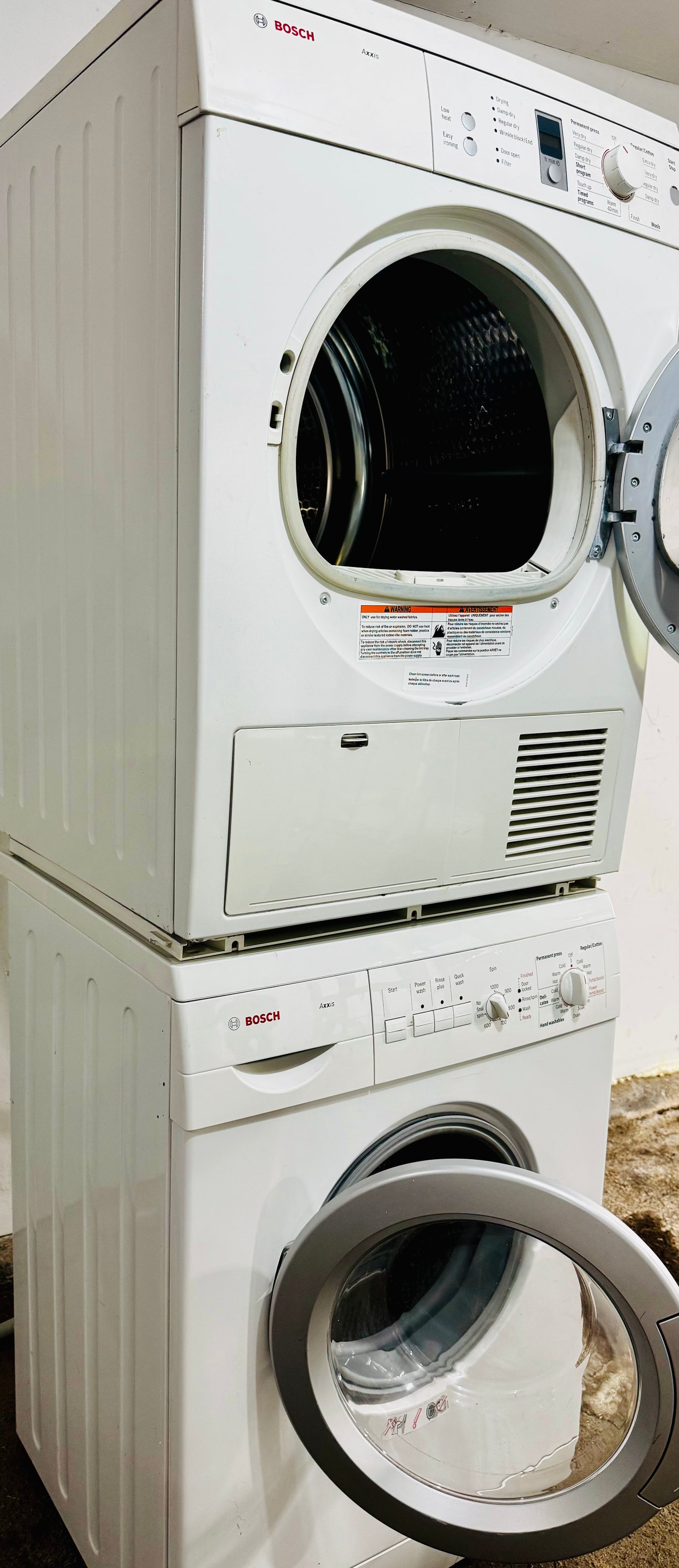 Bosch Washer & Ventless Dryer Set – Compact , Stackable $600